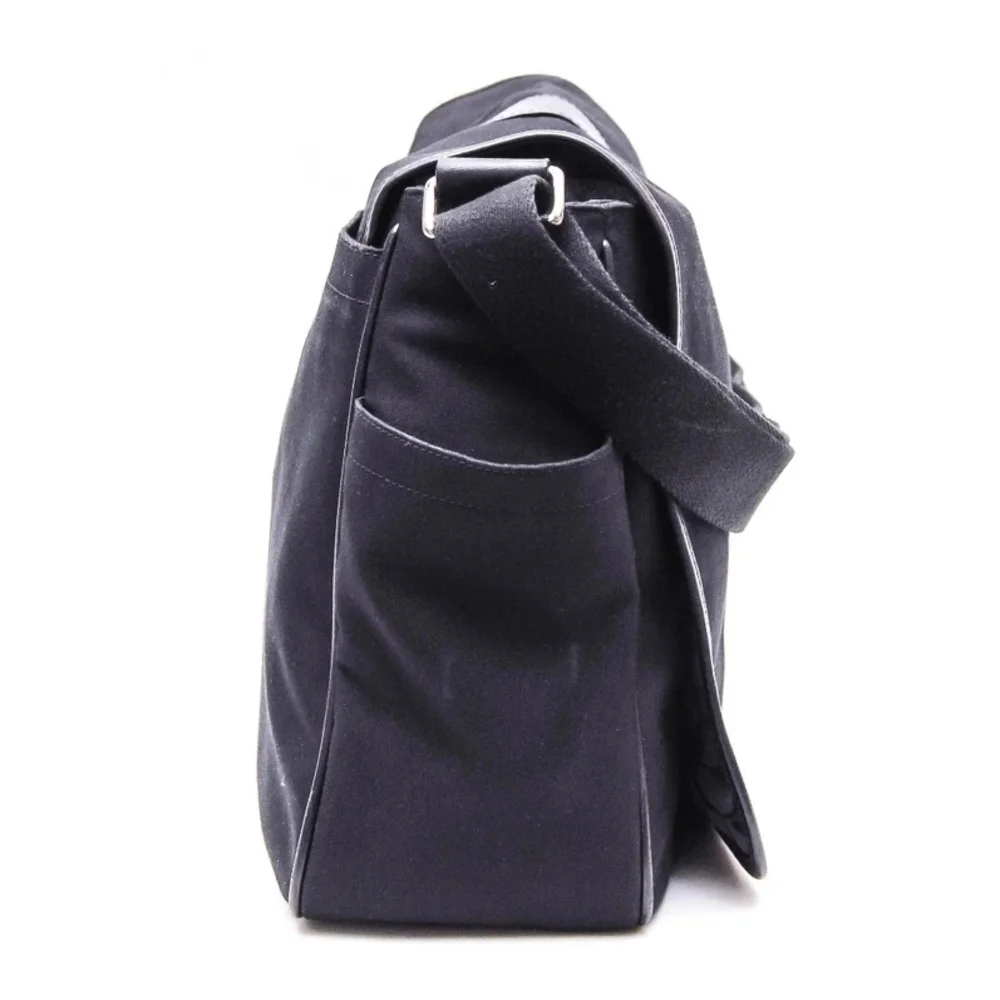 Coach Black Messenger Bag with Leather Accents